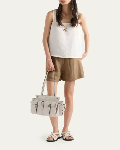 Prada Embroidered Linen Top | Thumbnail 2 Prada Embroidered Linen Top | Thumbnail 2