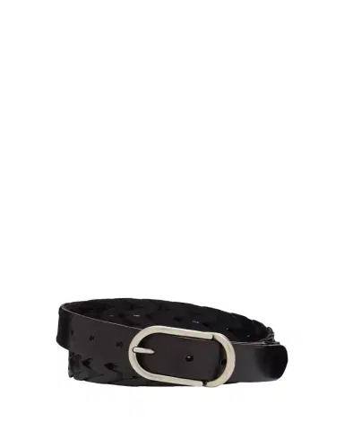 Brunello Cucinelli Men's Braided Smooth Calfskin Round-Buckle Belt | Thumbnail 1