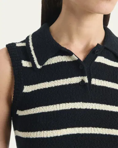 Altuzarra Elmer Striped Knit Sleeveless Polo Top | Thumbnail 5 Altuzarra Elmer Striped Knit Sleeveless Polo Top | Thumbnail 5