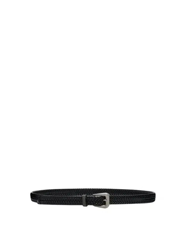 Brunello Cucinelli Woven Leather Belt