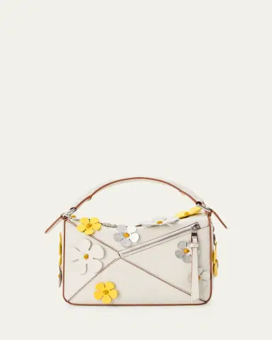 Loewe x Paula's Ibiza Puzzle Daisy Top-Handle Bag in Leather | Thumbnail 3