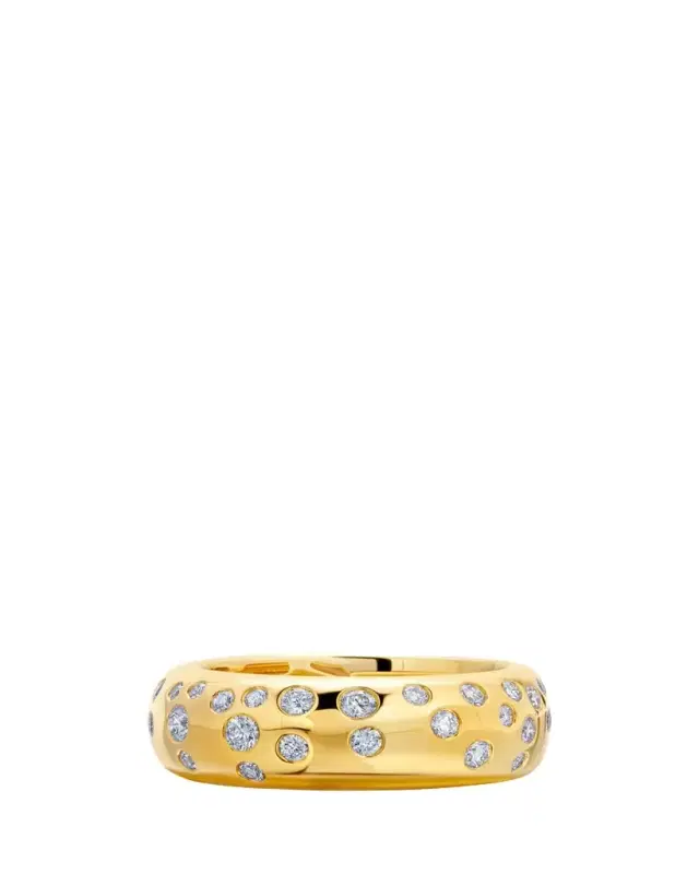 Graziela Gems 18K Dazzling Floating Diamond Cigar Band