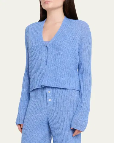 Guest in Residence Breezy Ribbed Cashmere Cardigan | Thumbnail 4