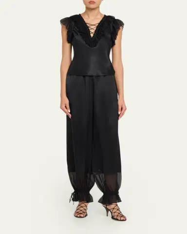 Ulla Johnson Camile Silk Drawstring Pants | Thumbnail 2 Ulla Johnson Camile Silk Drawstring Pants | Thumbnail 2