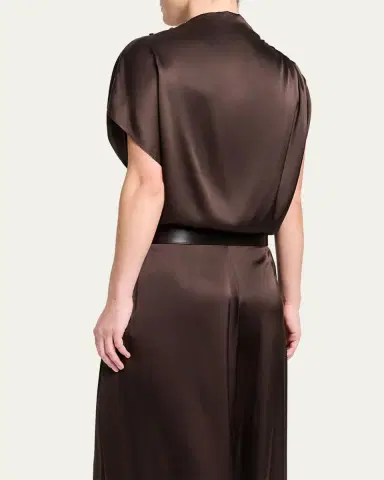 TWP Wish You Would Draped Silk Blouse | Thumbnail 3 TWP Wish You Would Draped Silk Blouse | Thumbnail 3