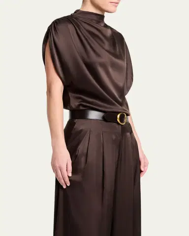 TWP Wish You Would Draped Silk Blouse | Thumbnail 4 TWP Wish You Would Draped Silk Blouse | Thumbnail 4