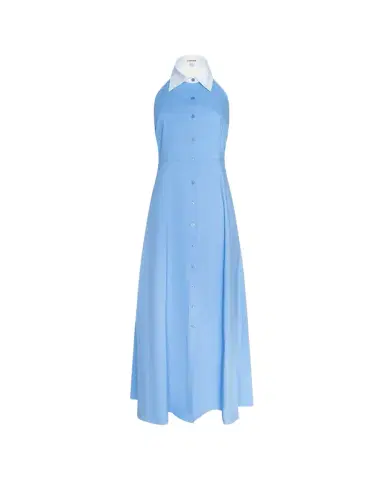 L'Agence Maurie Cotton Poplin Halter Maxi Dress | Thumbnail 1 L'Agence Maurie Cotton Poplin Halter Maxi Dress | Thumbnail 1