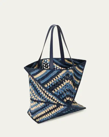 Loewe x Paula's Ibiza Men's Puzzle Fold XL Raffia Tote Bag | Thumbnail 2 Loewe x Paula's Ibiza Men's Puzzle Fold XL Raffia Tote Bag | Thumbnail 2
