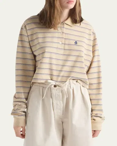 Prada Striped Pique Polo Shirt | Thumbnail 4 Prada Striped Pique Polo Shirt | Thumbnail 4