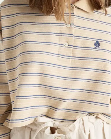 Prada Striped Pique Polo Shirt | Thumbnail 5 Prada Striped Pique Polo Shirt | Thumbnail 5
