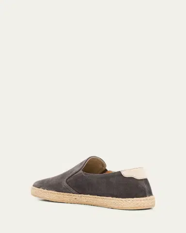 Brunello Cucinelli Men's Suede Slip-On Espadrilles | Thumbnail 4