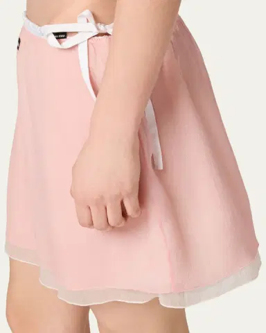 Miu Miu Layered Crinkle Silk Chiffon Mini Skirt | Thumbnail 5