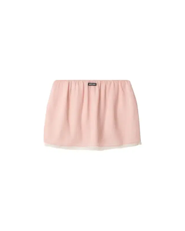 Layered Crinkle Silk Chiffon Mini Skirt