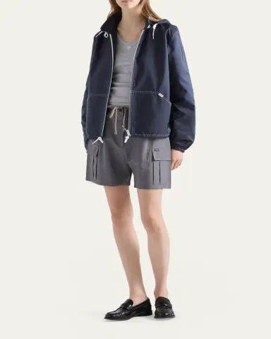 Prada Re-Nylon Zip-Up Jacket | Thumbnail 2 Prada Re-Nylon Zip-Up Jacket | Thumbnail 2