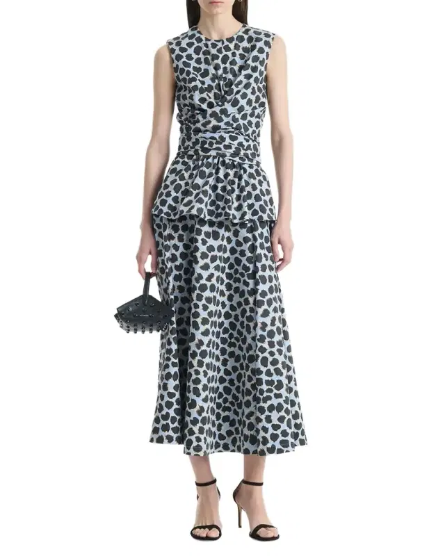Altuzarra Varda Animal-Print Midi Skirt