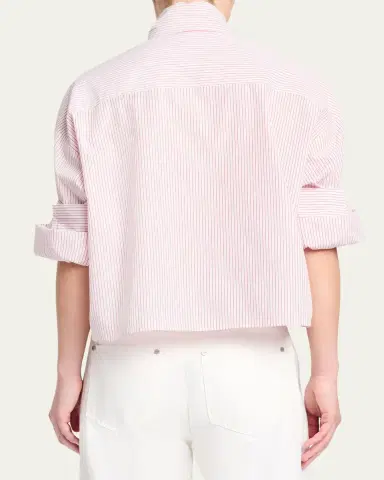 TWP Tie One On Striped Button-Front Shirt | Thumbnail 3