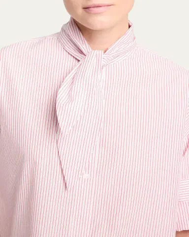 TWP Tie One On Striped Button-Front Shirt | Thumbnail 5