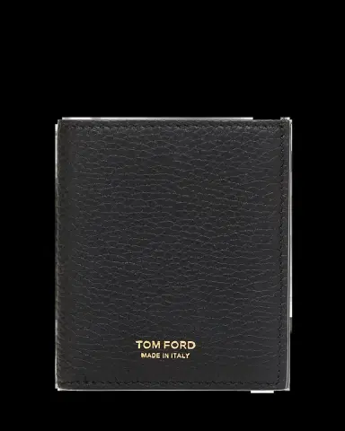 Tom Ford Men's T Line Grained Leather Bifold Card Holder | Thumbnail 2 Tom Ford Men's T Line Grained Leather Bifold Card Holder | Thumbnail 2