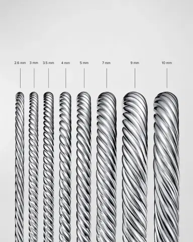 David Yurman 4mm Helena Cuff Bracelet with Diamond Wrap | Thumbnail 3 David Yurman 4mm Helena Cuff Bracelet with Diamond Wrap | Thumbnail 3