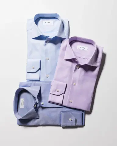 Eton Contemporary-Fit Cavalry Twill Dress Shirt | Thumbnail 3