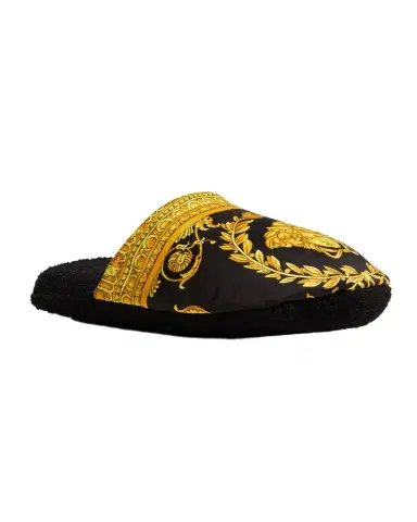 Versace Men's Barocco-Print Mule Slippers | Thumbnail 1
