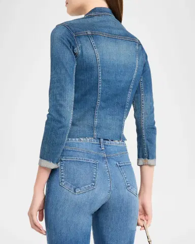 L'Agence Janelle Slim Raw-Edge Jacket | Thumbnail 2 L'Agence Janelle Slim Raw-Edge Jacket | Thumbnail 2