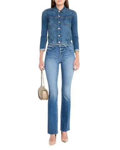 L'Agence Janelle Slim Raw-Edge Jacket | Thumbnail 1 L'Agence Janelle Slim Raw-Edge Jacket | Thumbnail 1