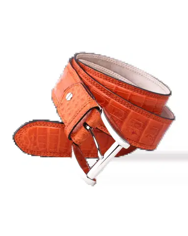 Zambezi Grace Men's Crocodile Leather Dress Belt | Thumbnail 2