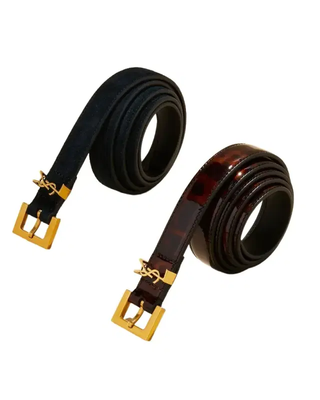 YSL Monogram Leather Belt