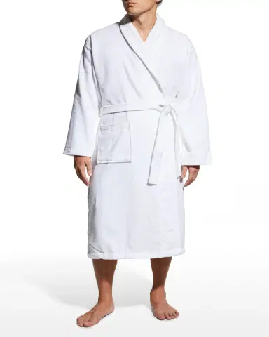 Derek Rose Men's Solid Terry Robe | Thumbnail 3