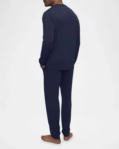 Eberjey Men's Henry Long-Sleeve Pajama Set | Thumbnail 2