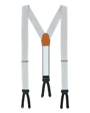 Trafalgar Men's Sutton Solid Silk Suspender Braces | Thumbnail 1