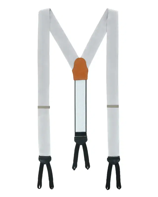 Trafalgar Men's Sutton Solid Silk Suspender Braces