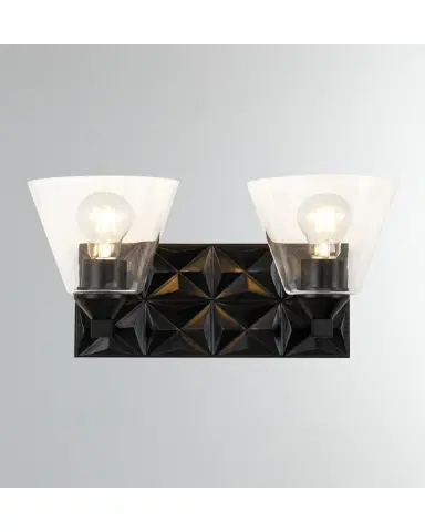 Lucas McKearn Alpha 2-Light Bath Vanity Light with Glass | Thumbnail 2 Lucas McKearn Alpha 2-Light Bath Vanity Light with Glass | Thumbnail 2
