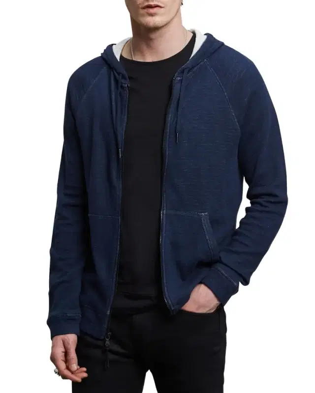 Men 's Double-Knit Plaited Hoodie