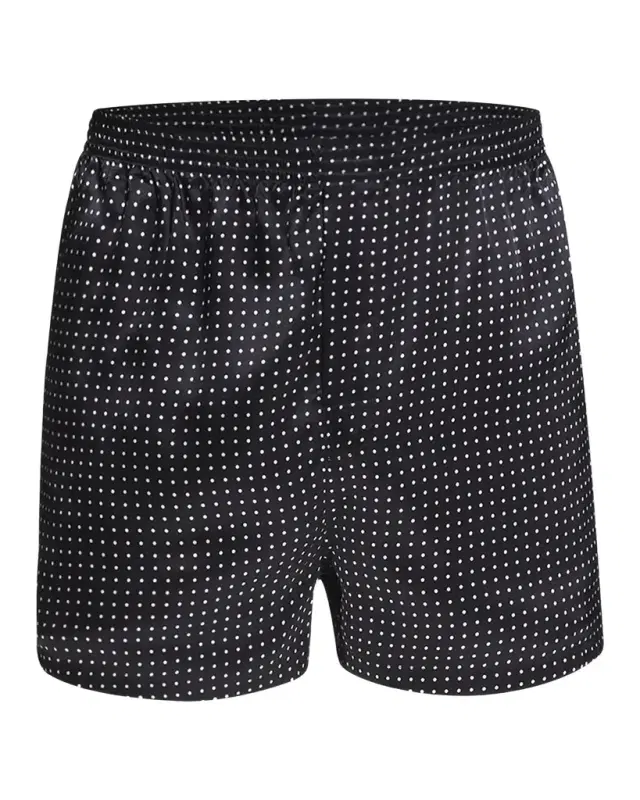 Men 's Dot-Print Silk Boxers