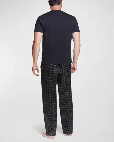 Majestic International Men's Dotted Silk Pajama Pants | Thumbnail 2 Majestic International Men's Dotted Silk Pajama Pants | Thumbnail 2