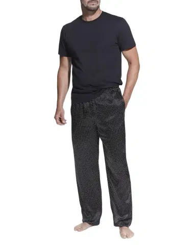 Majestic International Men's Dotted Silk Pajama Pants | Thumbnail 1 Majestic International Men's Dotted Silk Pajama Pants | Thumbnail 1