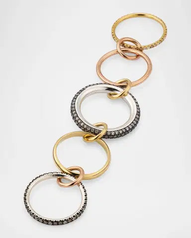Spinelli Kilcollin Leo 18k 2-Tone 5-Link Ring w/ Diamonds | Thumbnail 3