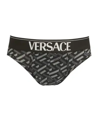 Versace Men 's Monogram Logo Briefs | Thumbnail 1