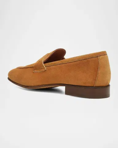 Donald Pliner Men's Jayce Suede Penny Loafers | Thumbnail 3