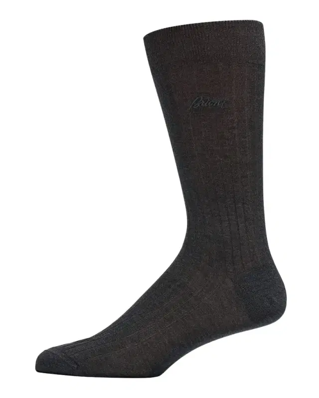 Men 's Ribbed Cotton Crew Socks