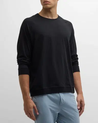 Paul Smith Men's Cotton Long Sleeve T-Shirt | Thumbnail 3 Paul Smith Men's Cotton Long Sleeve T-Shirt | Thumbnail 3
