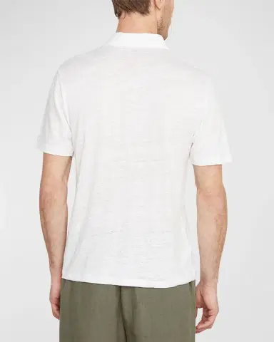 Vince Men's Linen Polo Shirt | Thumbnail 2