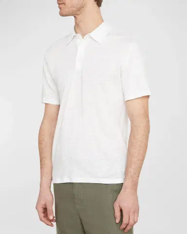 Vince Men's Linen Polo Shirt | Thumbnail 3