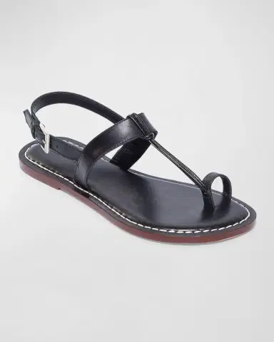 Bernardo Calfskin T-Strap Slingback Sandals | Thumbnail 2 Bernardo Calfskin T-Strap Slingback Sandals | Thumbnail 2