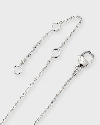 Monica Rich Kosann Sterling Silver Sundial Charm Necklace with White Enamel | Thumbnail 3