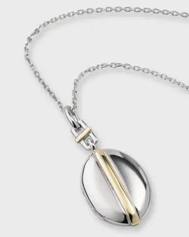 Monica Rich Kosann Sterling Silver Two-Tone Tess Slim Oval Locket Necklace | Thumbnail 2 Monica Rich Kosann Sterling Silver Two-Tone Tess Slim Oval Locket Necklace | Thumbnail 2