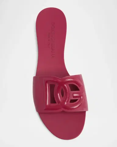 Dolce & Gabbana Cut-Out DG Rubber Sandals | Thumbnail 6