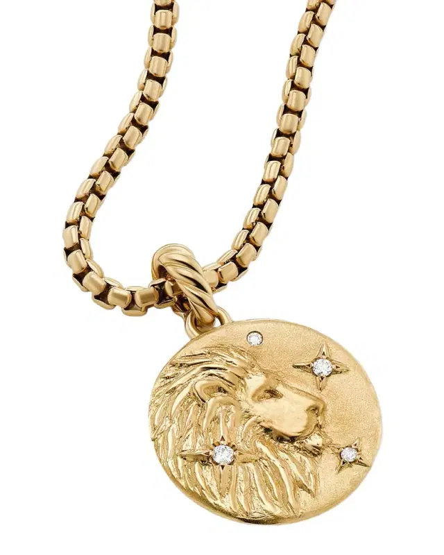 Zodiac Amulet with Diamonds in 18K Gold